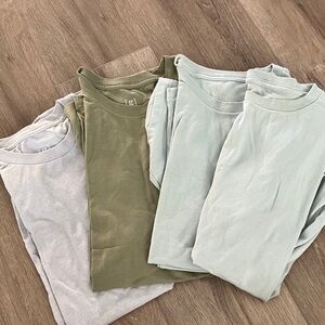 George Short Sleeve Tees - Green, Light Gray, Light Green (2)